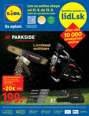 Leták Lidl Online Magazín do 13.9.