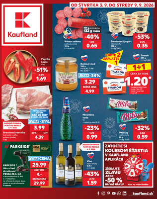 Leták Kaufland 3.9. - 9.9. - Kaufland Bardejov