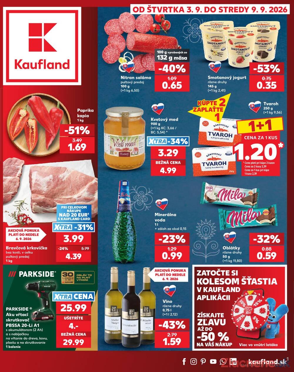 Kaufland 3.9. - 9.9. - Kaufland Poprad - Jiřího Wolkera