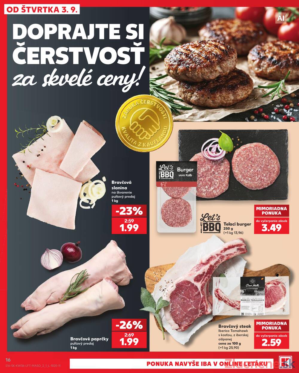 Kaufland 3.9. - 9.9. - Kaufland Poprad - Jiřího Wolkera