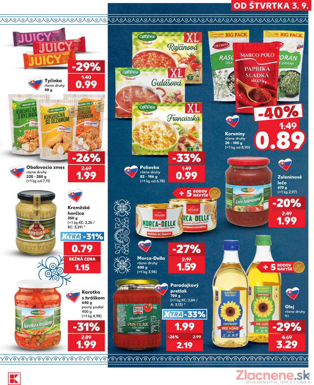 Kaufland 3.9. - 9.9. - Kaufland Poprad - Jiřího Wolkera