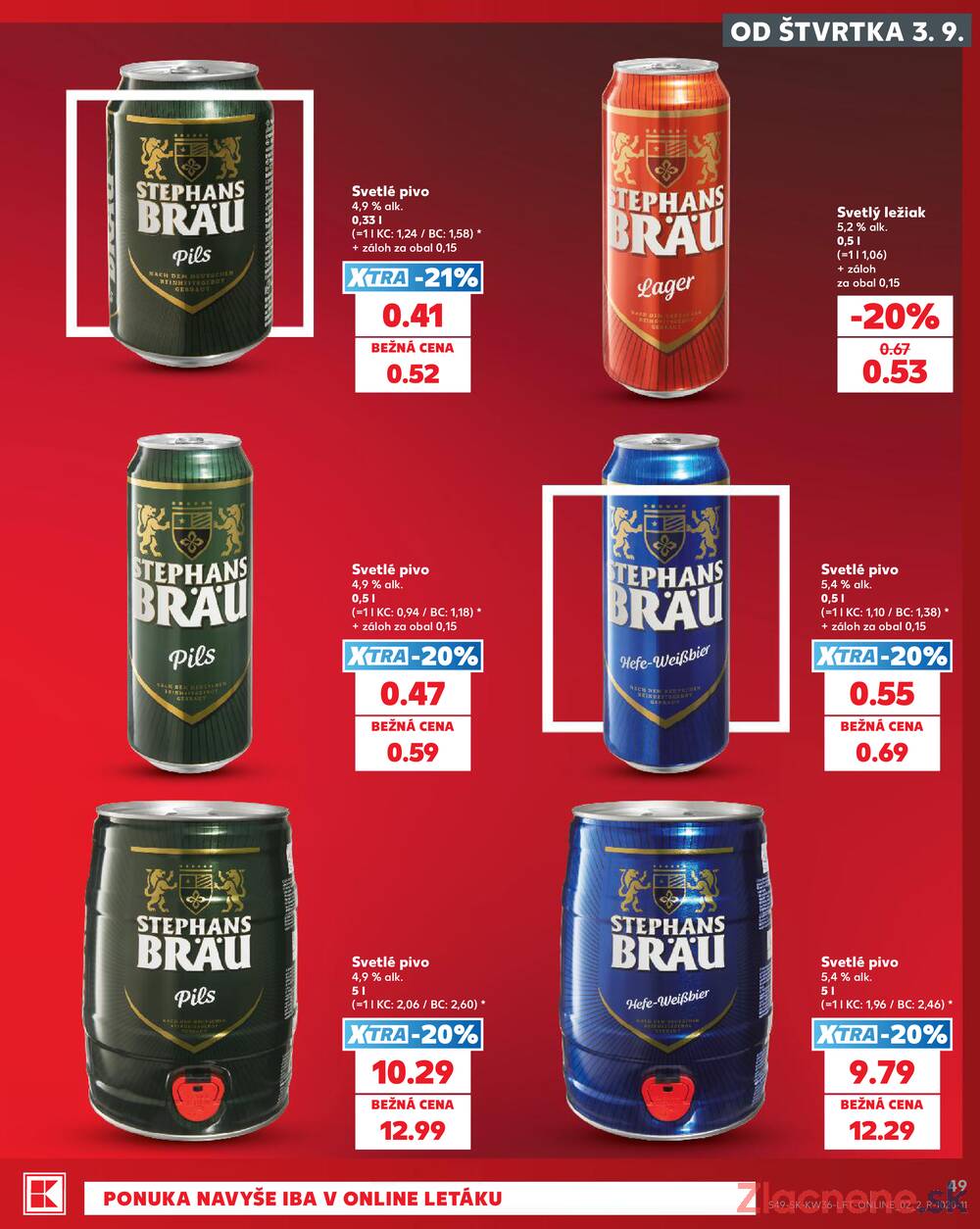 Kaufland 3.9. - 9.9. - Kaufland Žiar nad Hronom