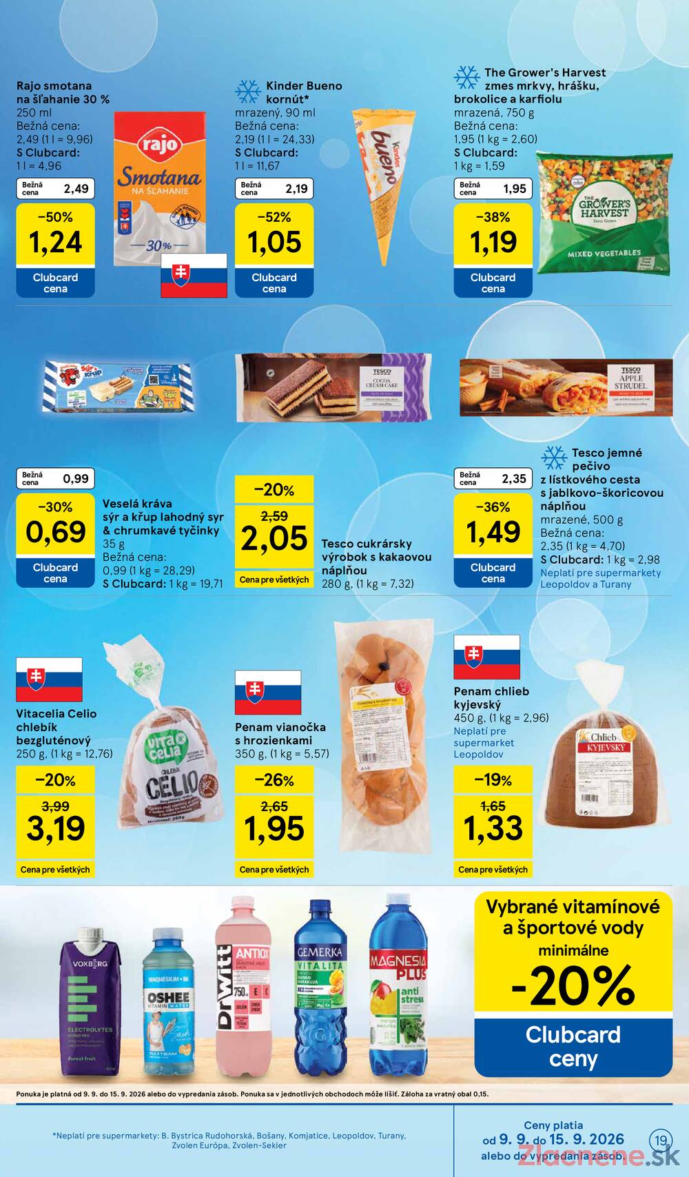 Tesco supermarkety od 9.9. do 15.9.2026