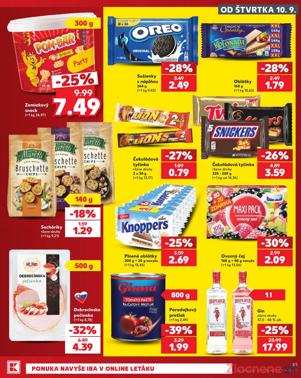 Kaufland 10.9. - 16.9. - Kaufland Handlová - Okružná ul.
