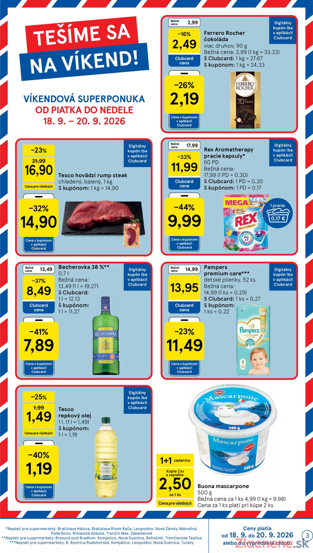 Leták Tesco - Tesco supermarkety od 16.9. do 22.9.2026 - strana 3 Leták Tesco - Tesco supermarkety od 16.9. do 22.9.2026 - strana 3