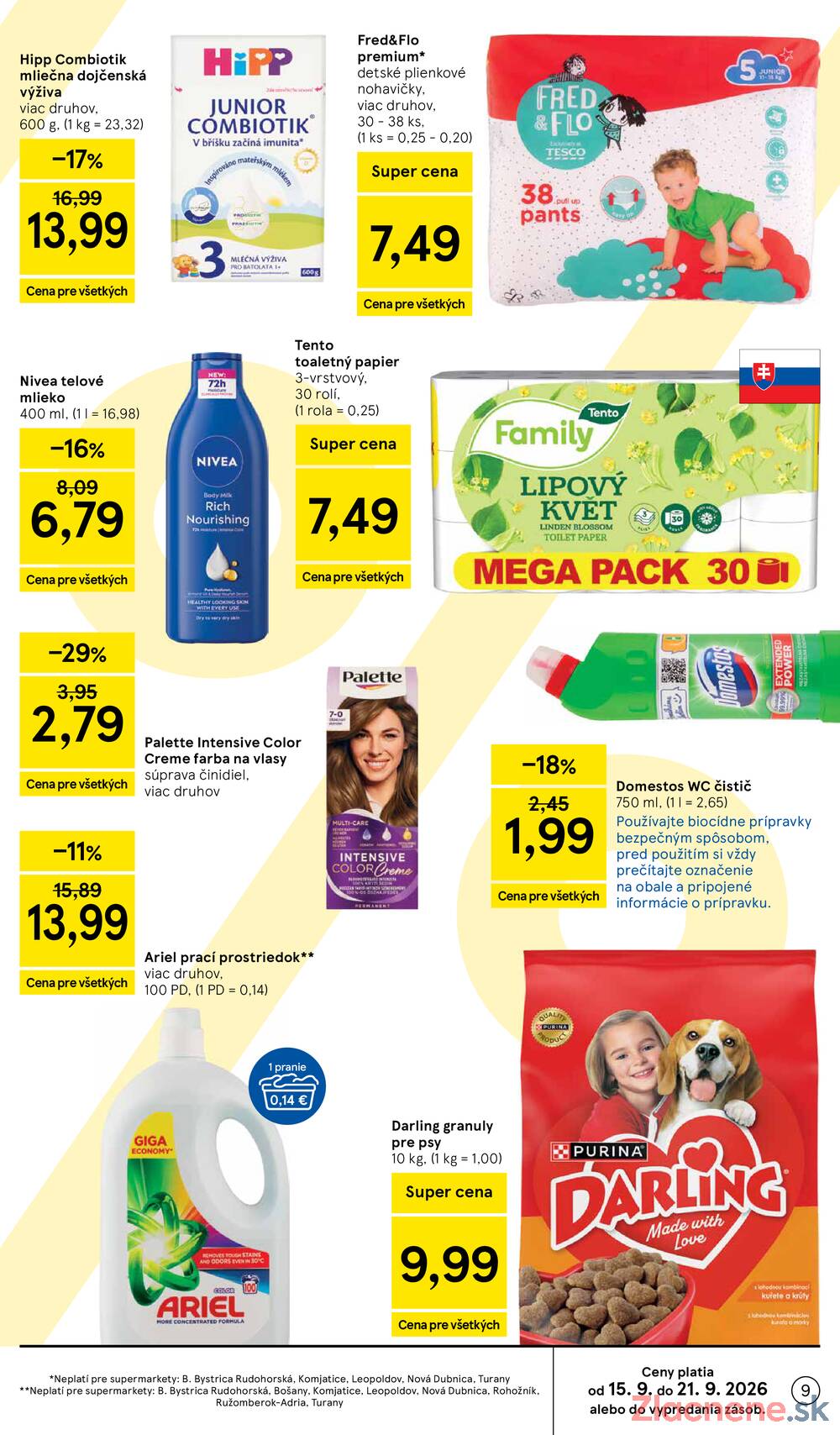 Tesco supermarkety od 16.9. do 22.9.2026