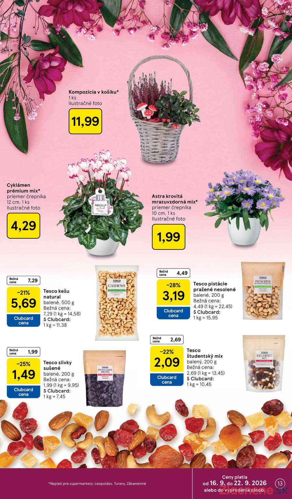 Tesco supermarkety od 16.9. do 22.9.2026