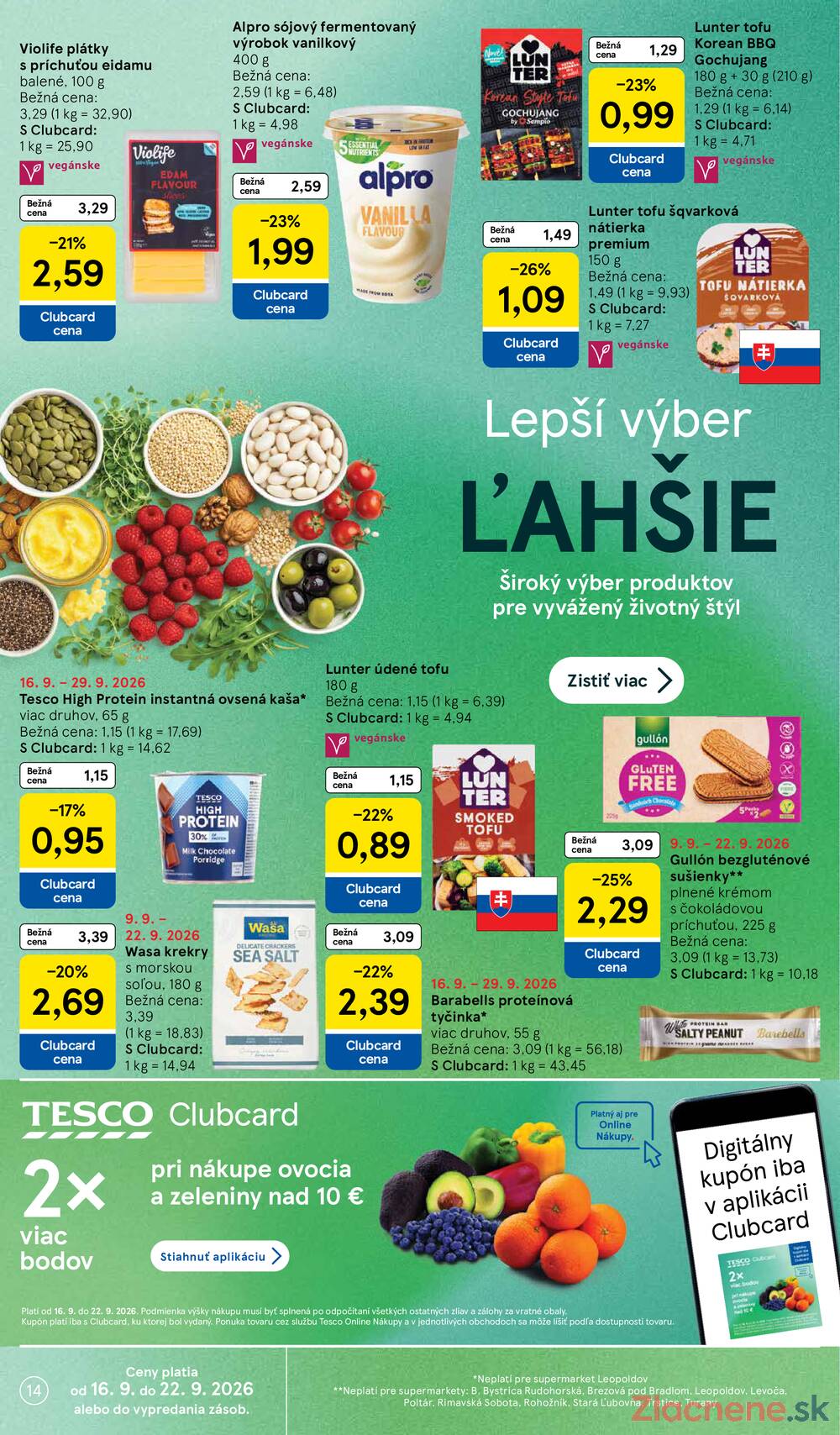 Tesco supermarkety od 16.9. do 22.9.2026