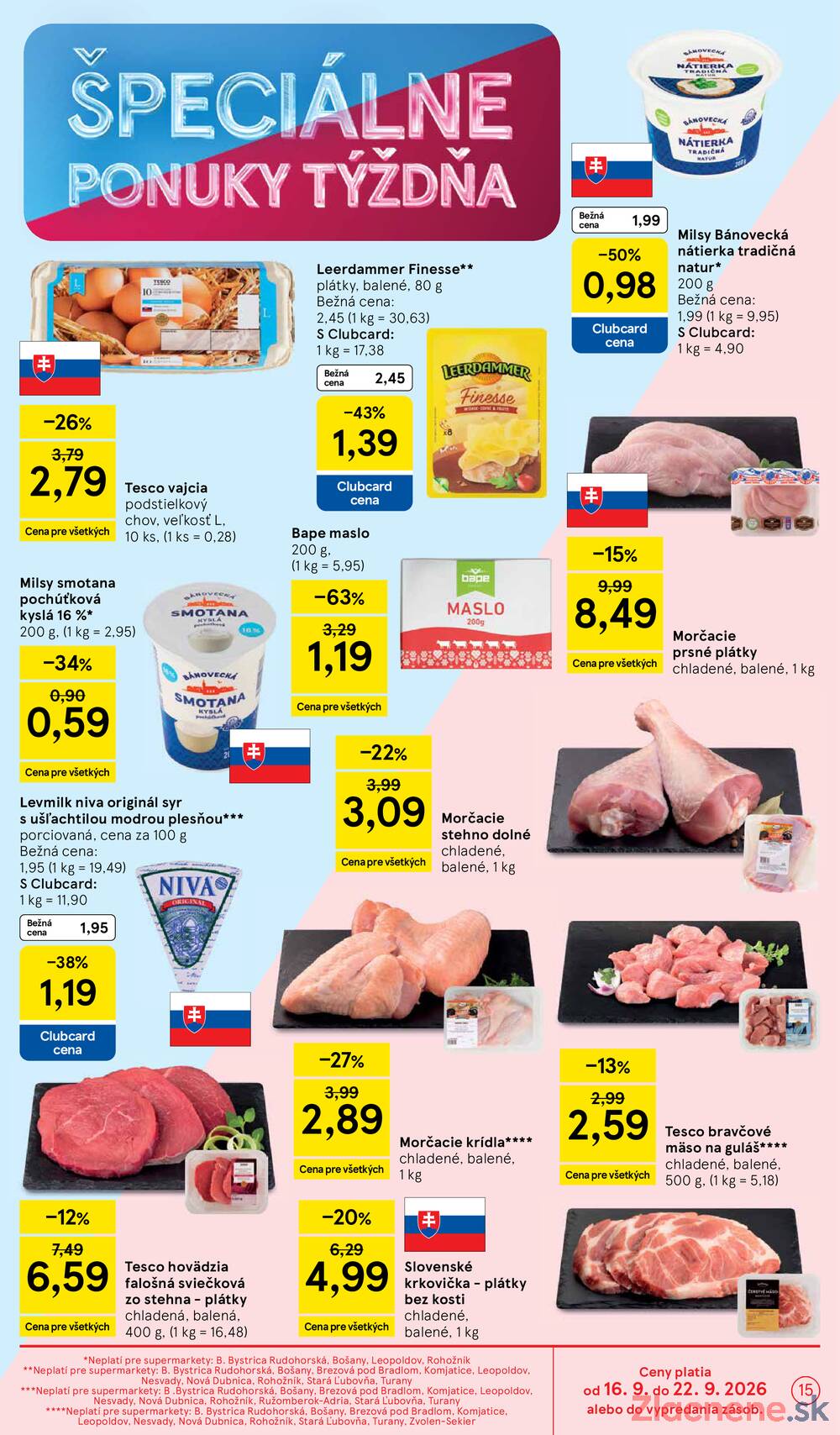 Leták Tesco - Tesco supermarkety od 16.9. do 22.9.2026 - strana 15 Leták Tesco - Tesco supermarkety od 16.9. do 22.9.2026 - strana 15