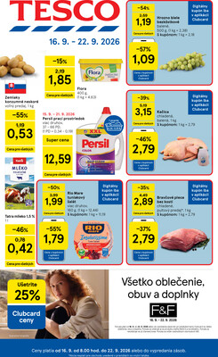 Leták Tesco hypermarkety 16.9. - 22.9.