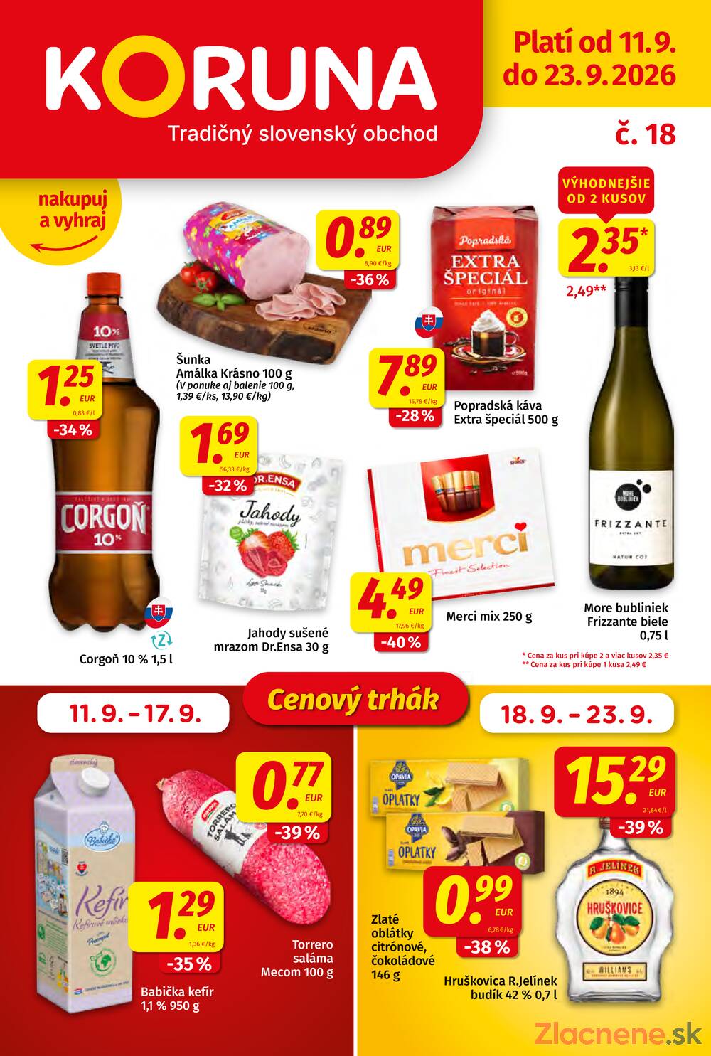 Leták KORUNA - KORUNA do 23.9. - strana 1 Leták KORUNA - KORUNA do 23.9. - strana 1