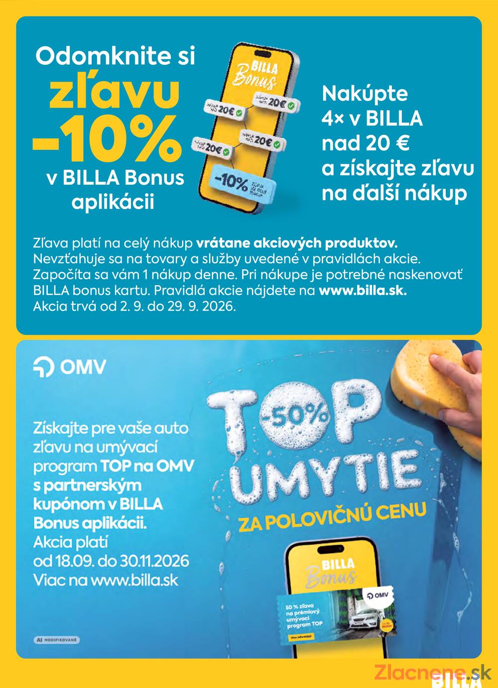BILLA od 16.9. do 22.9.2026