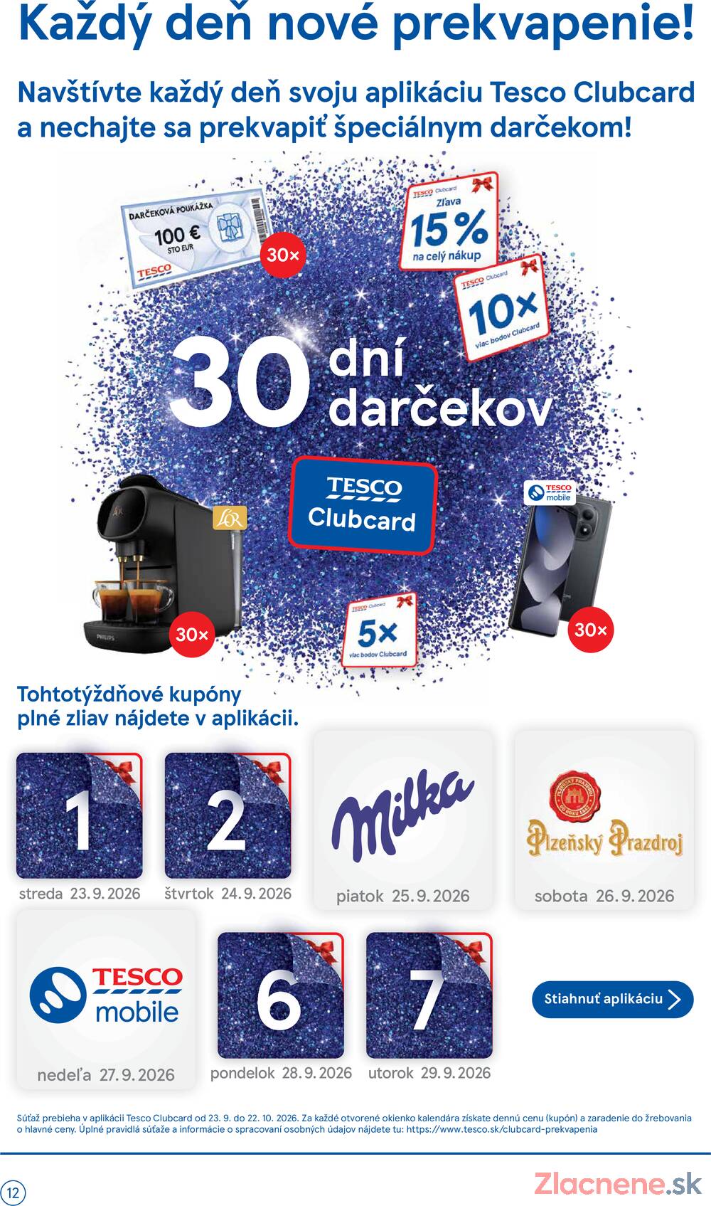 Tesco supermarkety od 23.9. do 29.9.2026