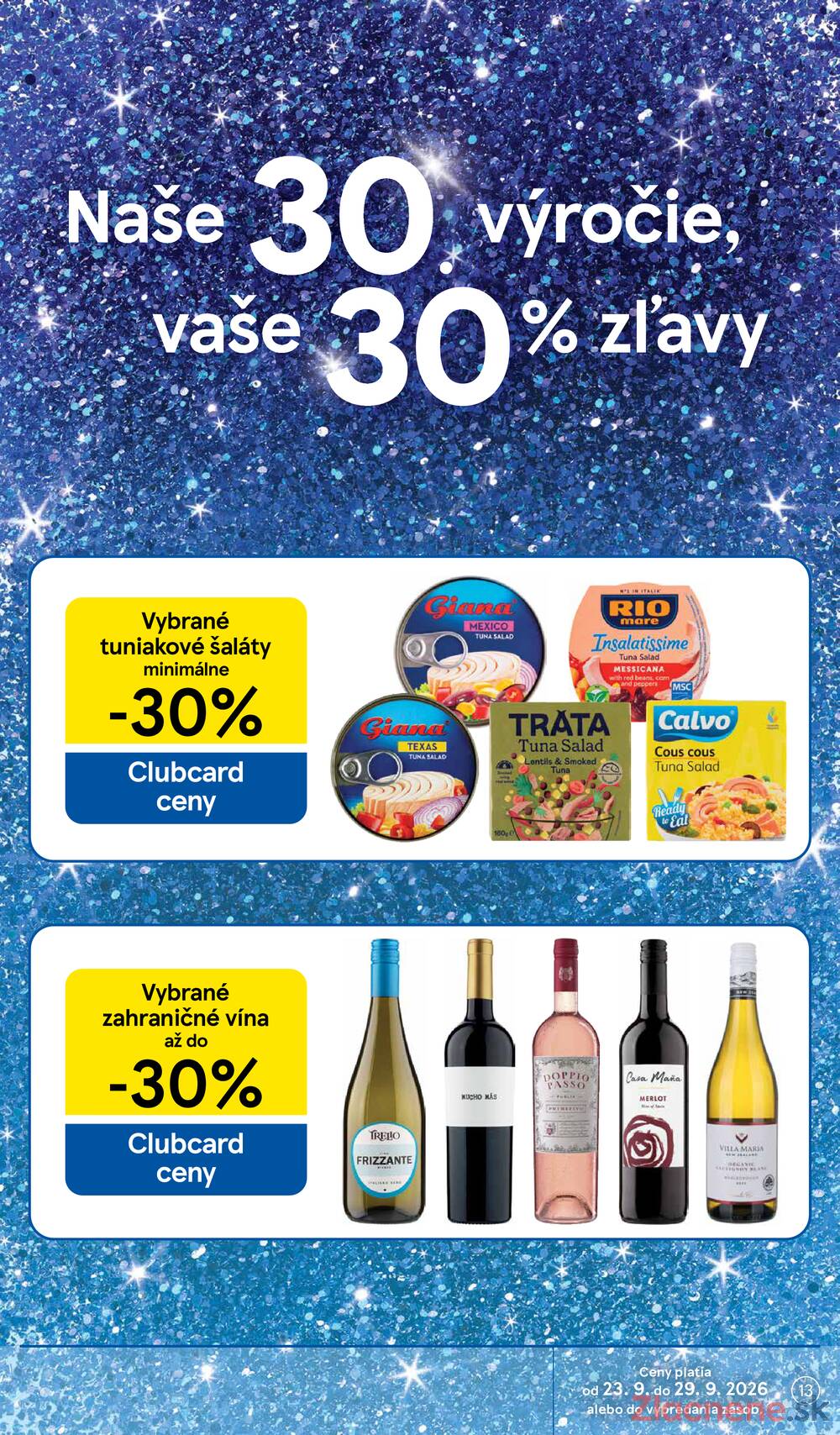 Tesco supermarkety od 23.9. do 29.9.2026