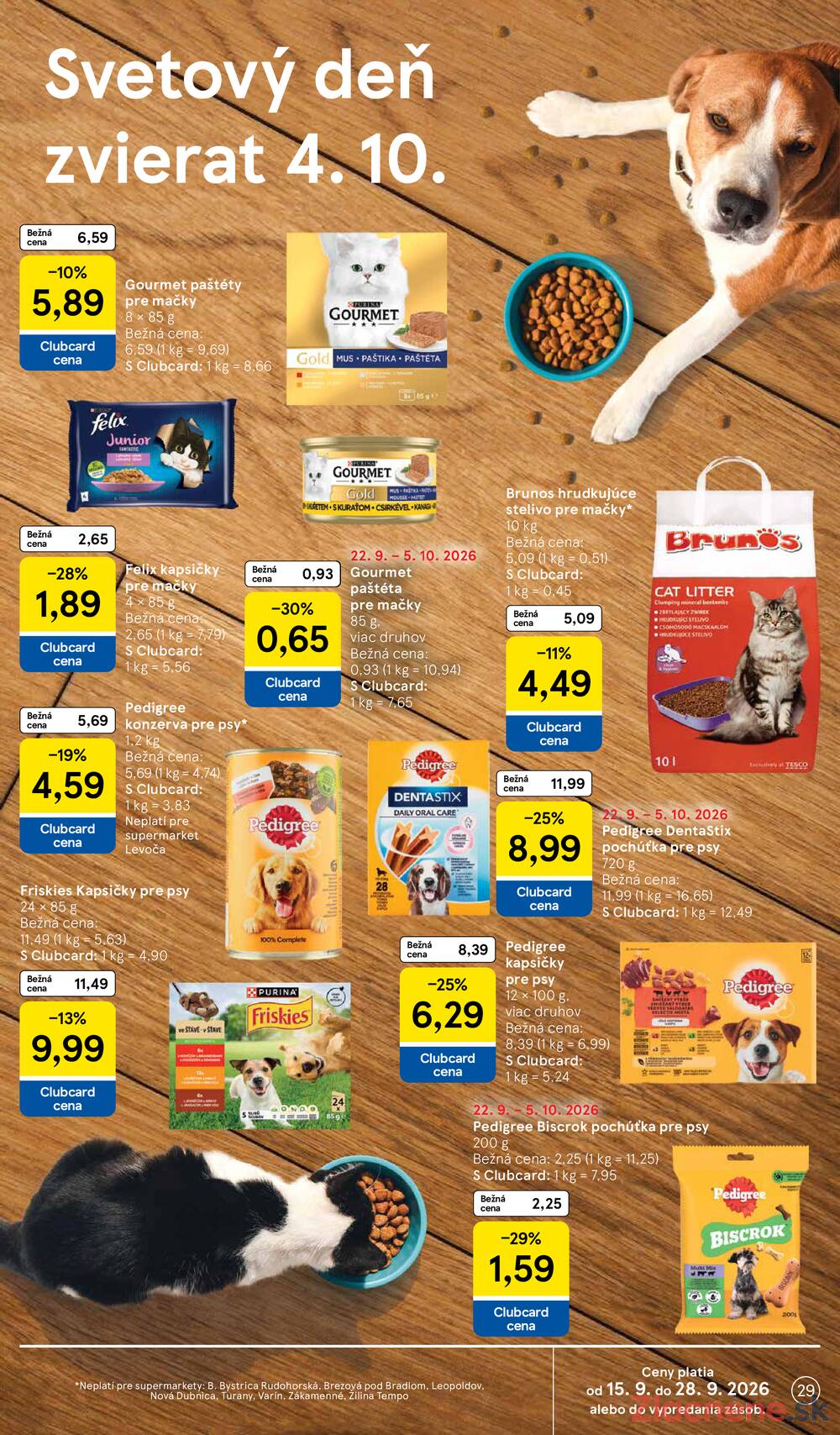 Tesco supermarkety od 23.9. do 29.9.2026