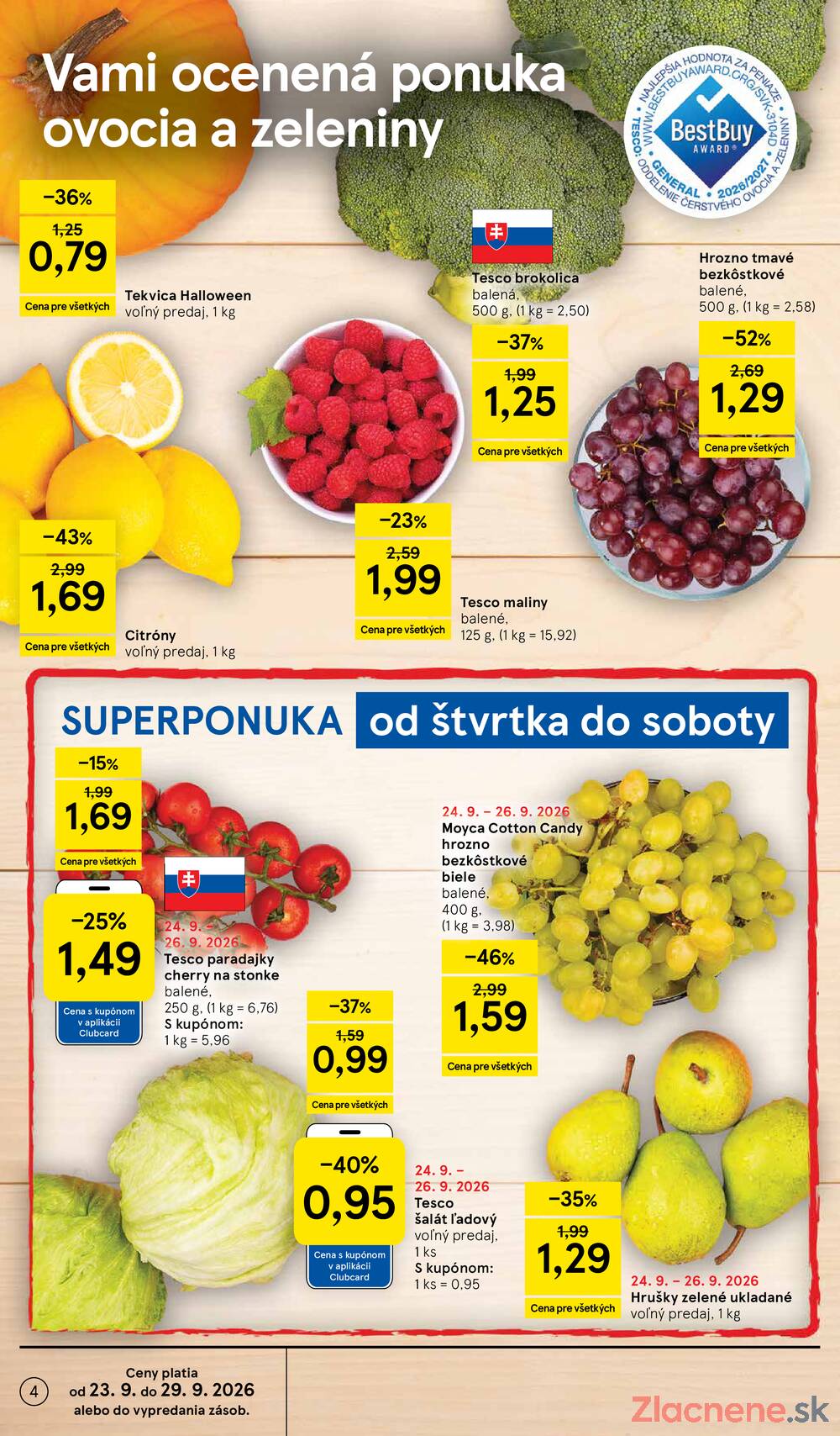 Tesco hypermarkety 23.9. - 29.9.