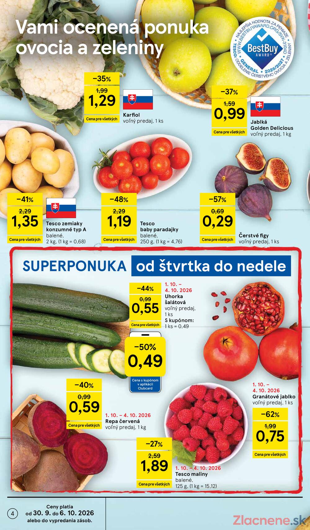Tesco hypermarkety 30.9. - 6.10.