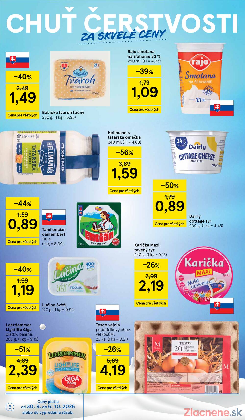 Leták Tesco - Tesco supermarkety od 30.9. do 6.10.2026 - strana 6 Leták Tesco - Tesco supermarkety od 30.9. do 6.10.2026 - strana 6