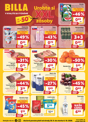 Leták BILLA od 30.9. do 6.10.2026