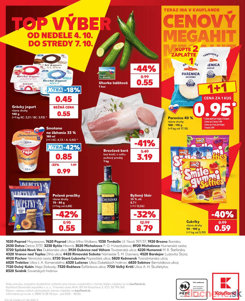 Kaufland 1.10. - 7.10. - Kaufland Púchov