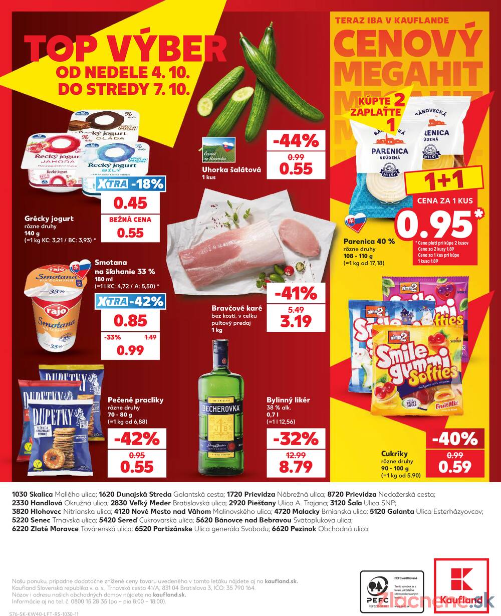 Kaufland 1.10. - 7.10. - Kaufland Bánovce nad Bebravou