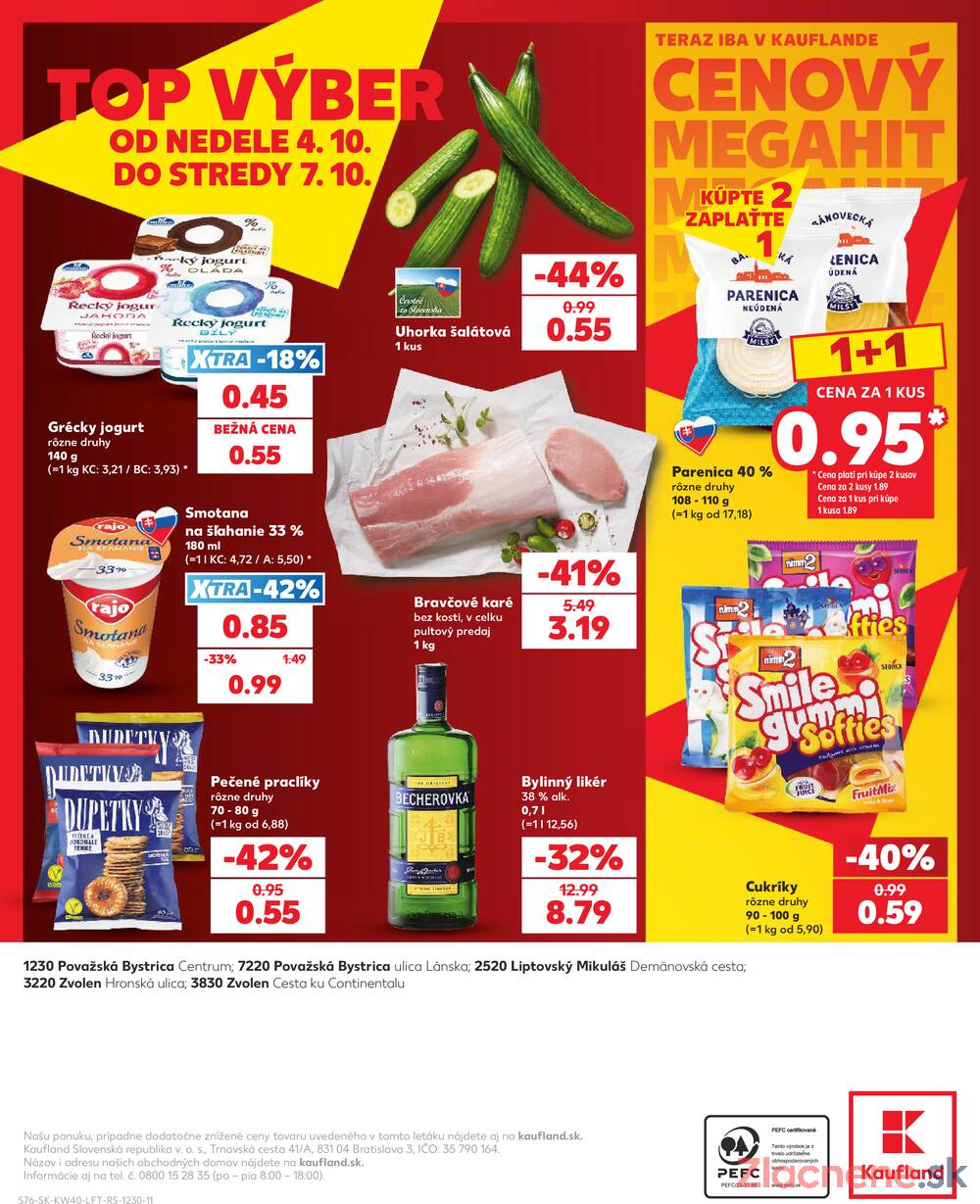 Kaufland 1.10. - 7.10. - Kaufland Považská Bystrica - Centrum