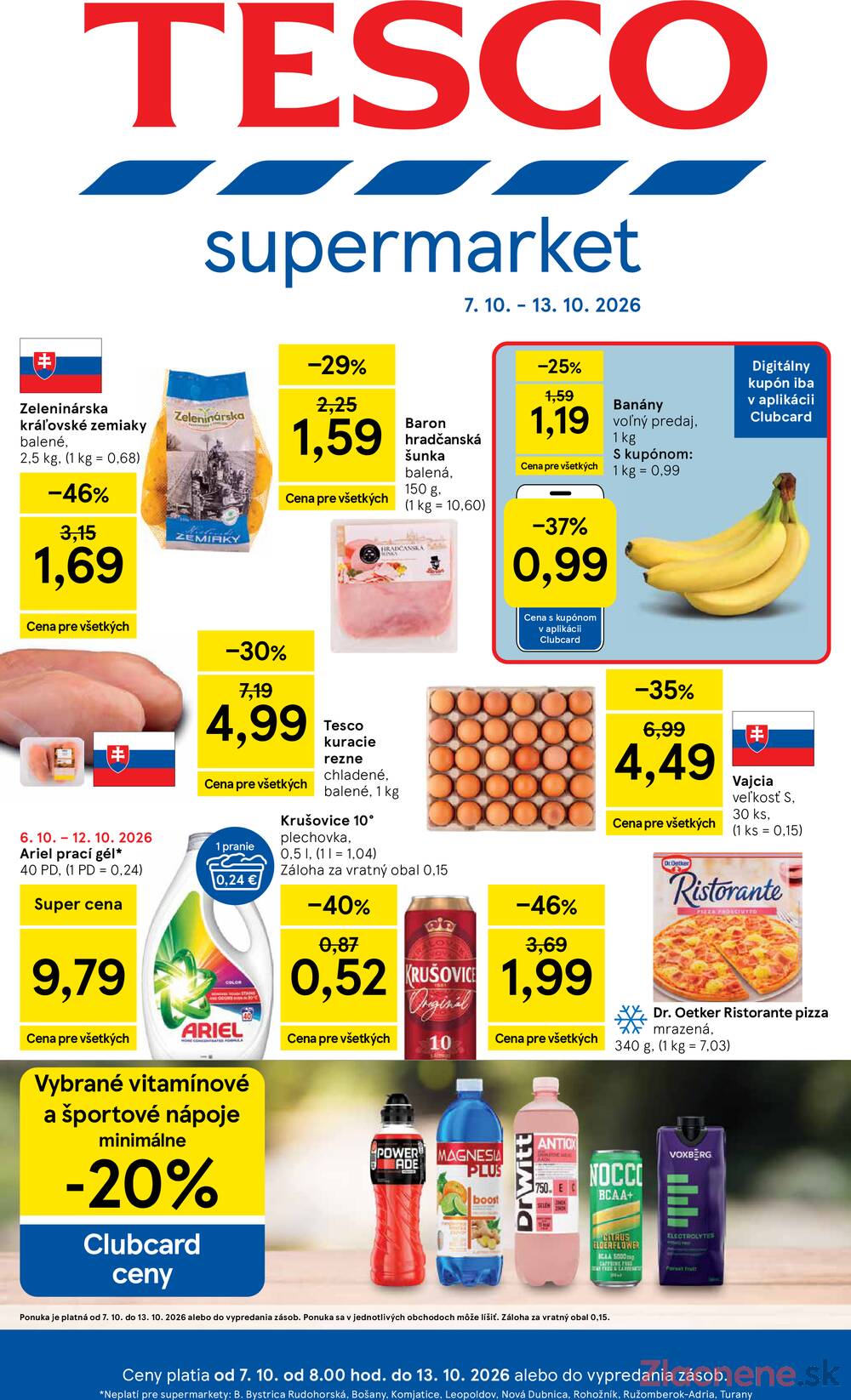 Tesco supermarkety od 7.10. do 13.10.2026