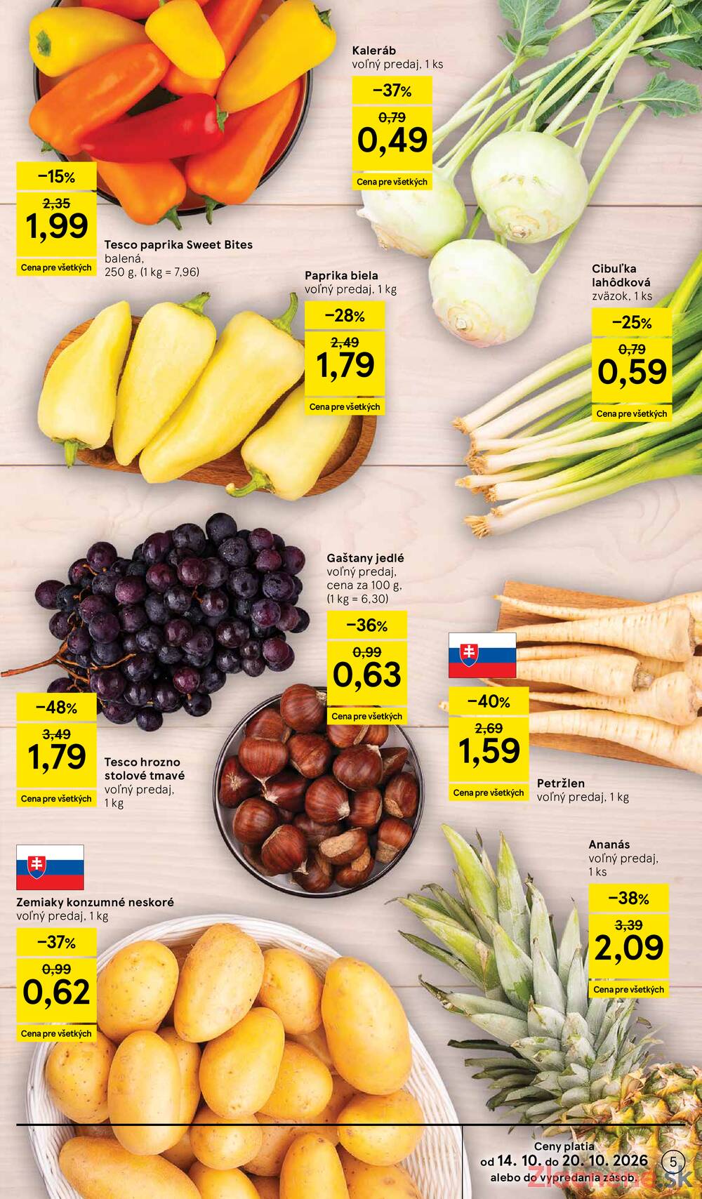 Leták Tesco - Tesco supermarkety od 14.10. do 20.10.2026 - strana 5 Leták Tesco - Tesco supermarkety od 14.10. do 20.10.2026 - strana 5