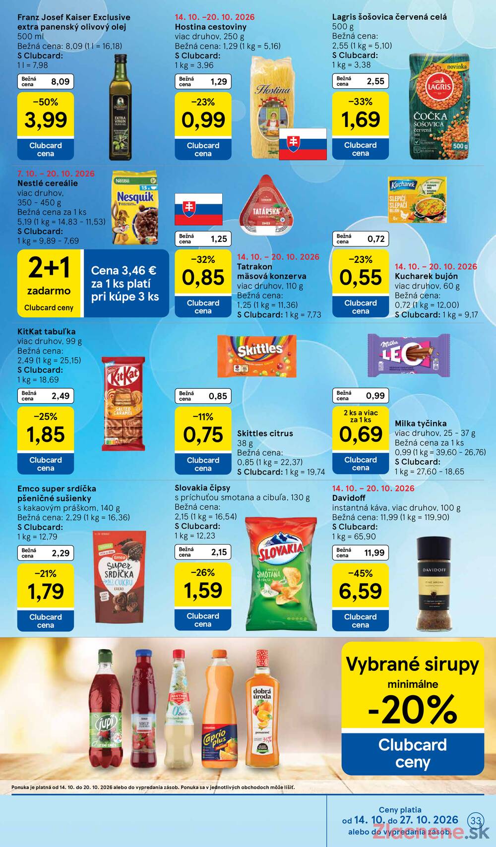 Leták Tesco - Tesco hypermarkety 14.10. - 20.10. - strana 33 Leták Tesco - Tesco hypermarkety 14.10. - 20.10. - strana 33