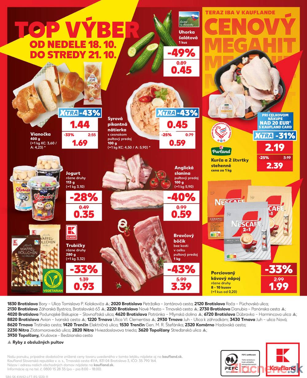 Leták Kaufland - Kaufland 15.10. - 21.10. - Kaufland Bratislava Danubia – Panónska cesta - strana 84