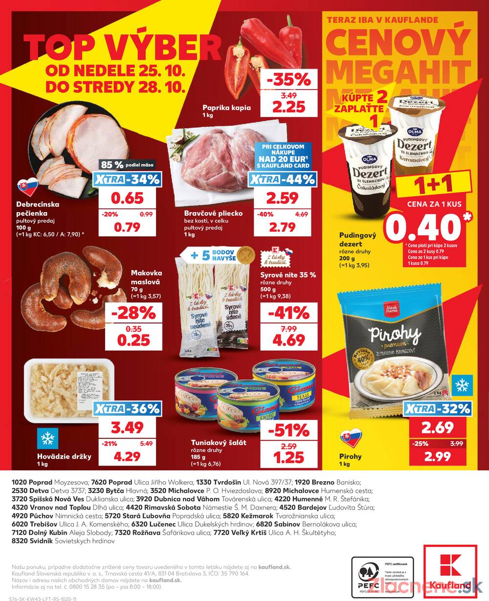 Kaufland 22.10. - 28.10. - Kaufland Vranov nad Topľou