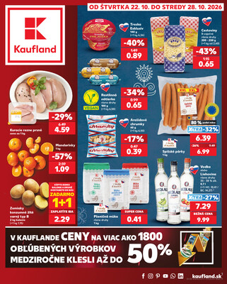 Leták Kaufland 22.10. - 28.10. - Kaufland Bardejov