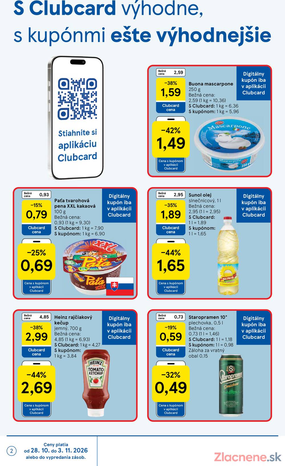 Tesco supermarkety od 28.10. do 3.11.2026