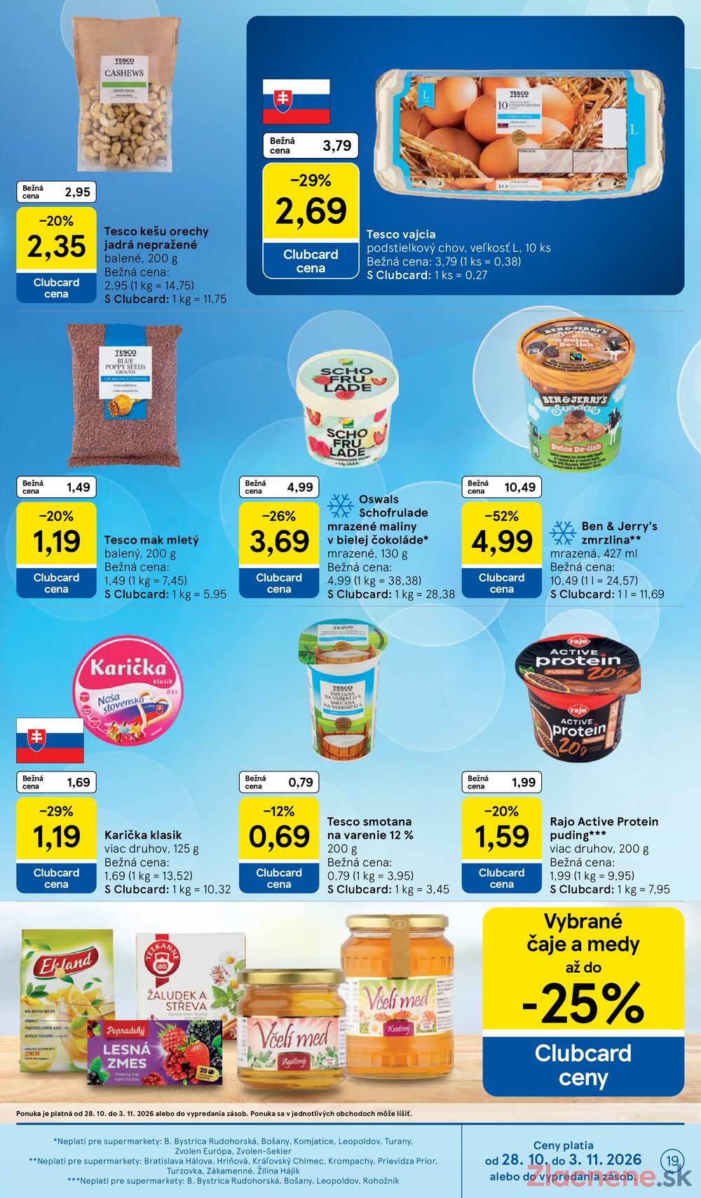 Tesco supermarkety od 28.10. do 3.11.2026