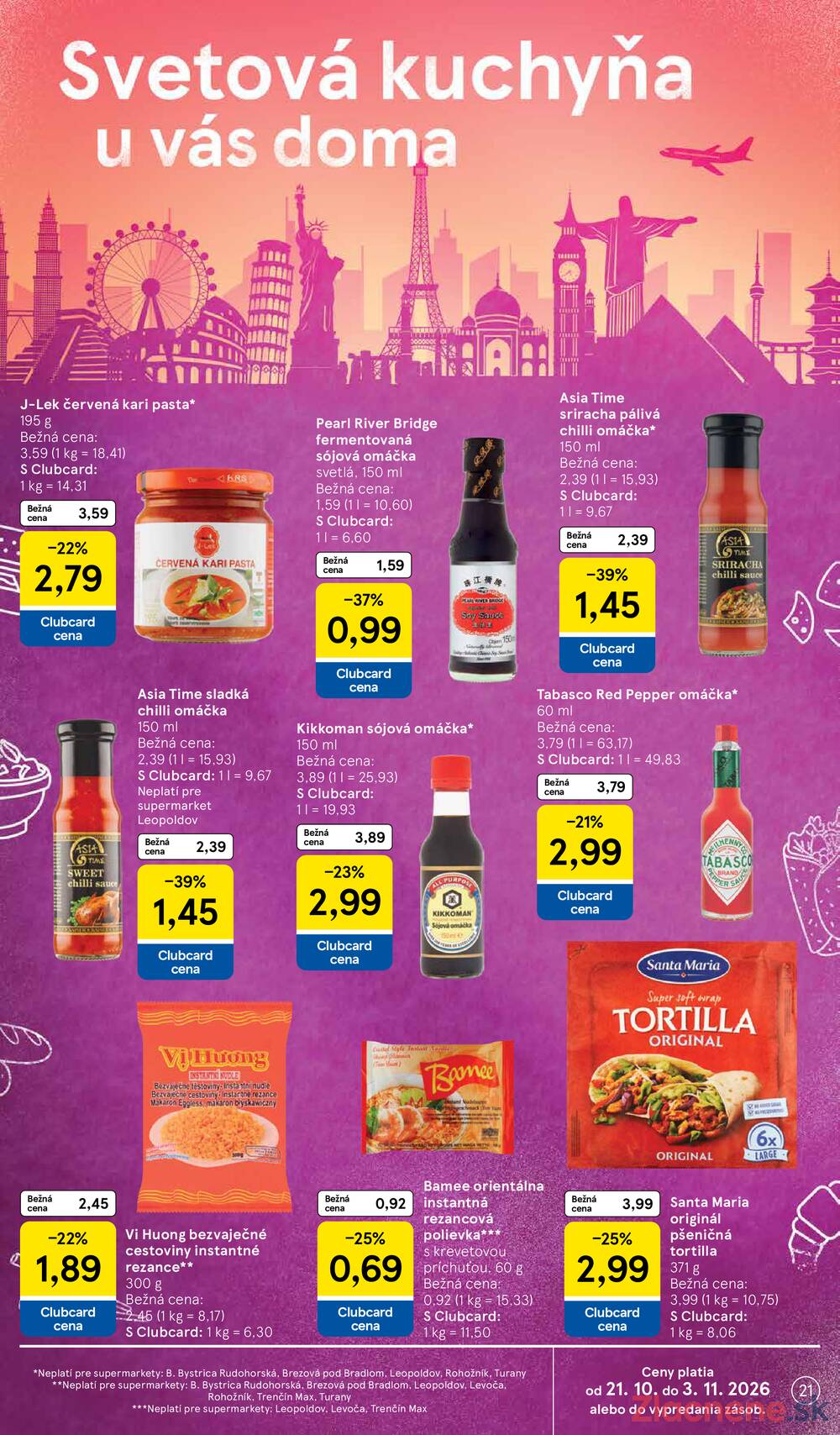 Tesco supermarkety od 28.10. do 3.11.2026