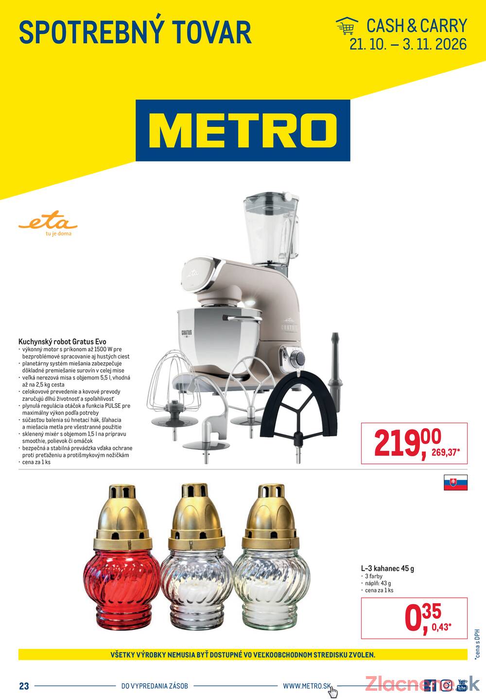 Leták METRO - METRO Spotrebný tovar do 3.11. - strana 1