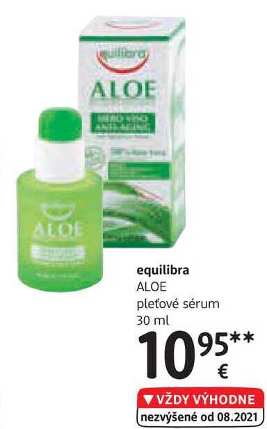 equilibra ALOE pleťové sérum, 30 ml