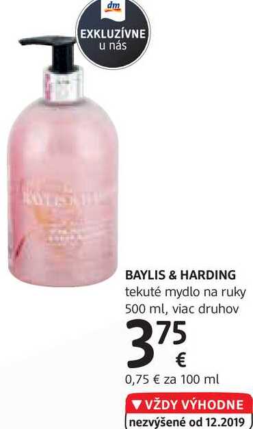 BAYLIS & HARDING tekuté mydlo na ruky 500 ml, viac druhov