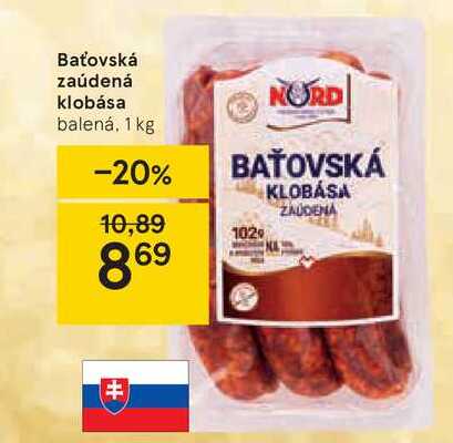 Bat'ovská zaúdená klobása, 1 kg