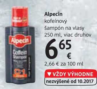 Alpecin kofeínový šampón na vlasy 250 ml, viac druhov