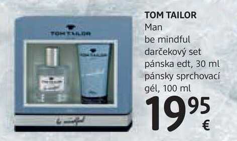 TOM TAILOR Man be mindful darčekový set - pánska edt, 30 ml pánsky sprchovací gél, 100 ml 