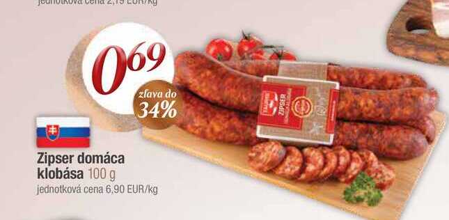 Zipser domáca klobása 100 g