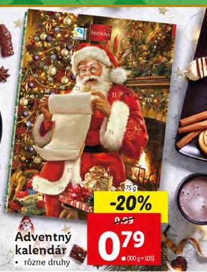 Adventný kalendár 75 g