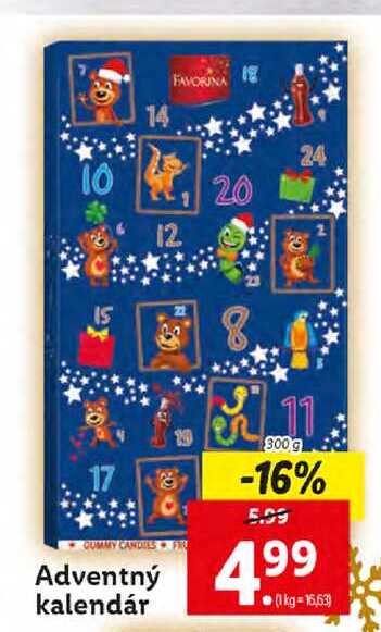 Adventný kalendár 300 g