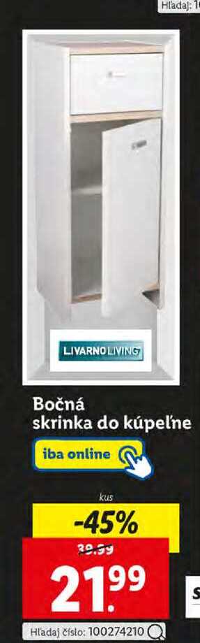 Bočná skrinka do kúpeľne