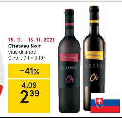 Chateau Noir, 0,75 l
