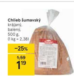 Chlieb šumavský, 500 g