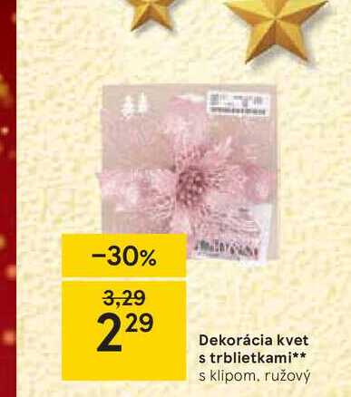 Dekorácia kvet s trblietkami