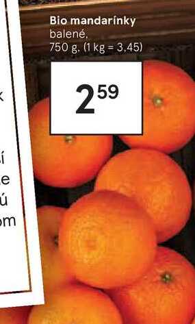Bio mandarínky, 750 g