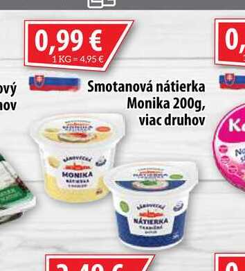 Smotanová nátierka Monika 200 g